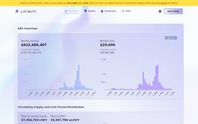 Website screenshot of Lifinity (2026-05-21)