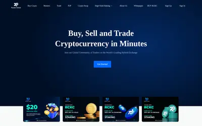 Website screenshot of Rocket Global Coin (2026-04-26)