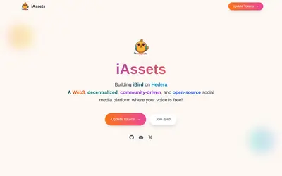 Website screenshot of iAssets (2026-04-24)