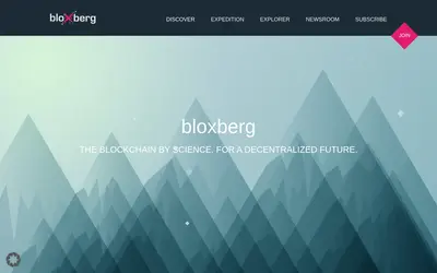 Website screenshot of Bloxberg (2026-04-25)