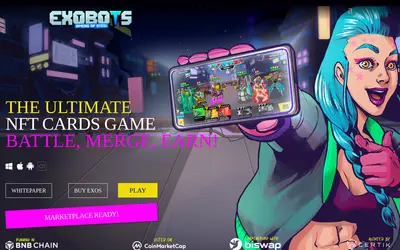 Website screenshot of Exobots (2026-04-23)