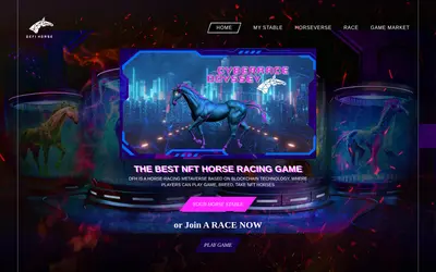 Website screenshot of DeFiHorse Rocket Race (2026-04-26)