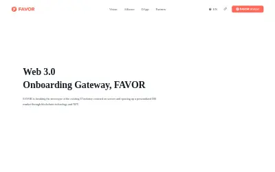 Website screenshot of Favor (2026-05-24)