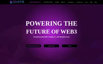Website screenshot of Source Protocol (2026-05-24)