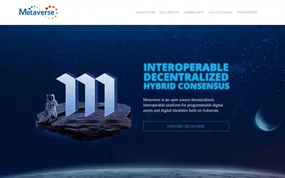Website screenshot of Metaverse ETP (2026-05-21)