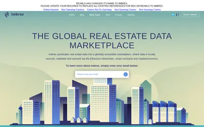Website screenshot of imbrex (2026-05-22)