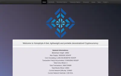 Website screenshot of Xenophyte (2026-05-22)