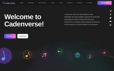 Website screenshot of Cadenverse (2026-05-22)
