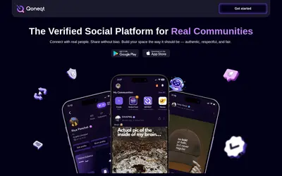 Website screenshot of Qtoken (2026-05-21)