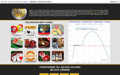 Website screenshot of LottoCoin (2026-05-20)