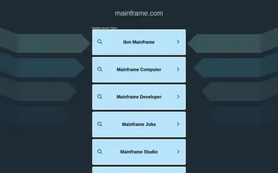 Website screenshot of Mainframe (2026-05-20)