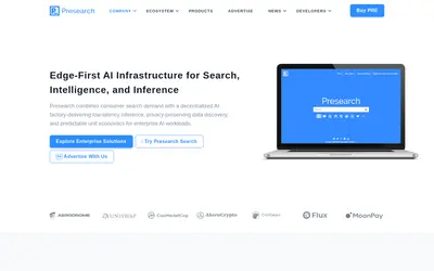 Website screenshot of Presearch (2026-05-21)
