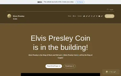 Website screenshot of Elvis Presley Coin (2026-05-31)