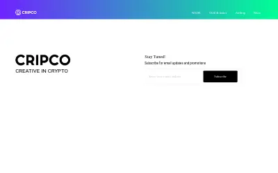 Website screenshot of Cripco (2026-05-31)