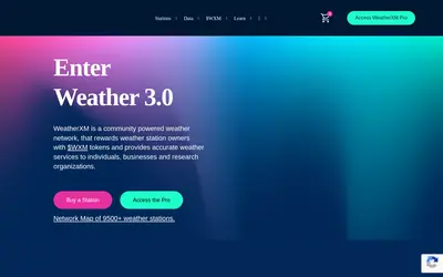 Website screenshot of WeatherXM (2026-04-26)