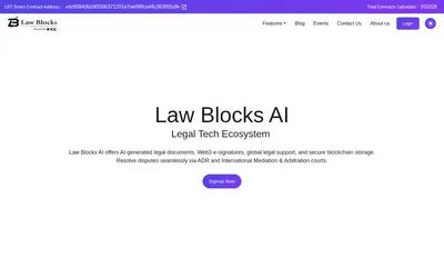 Website screenshot of Law Blocks (2026-05-20)