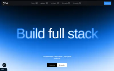 Website screenshot of Sui (2026-05-21)