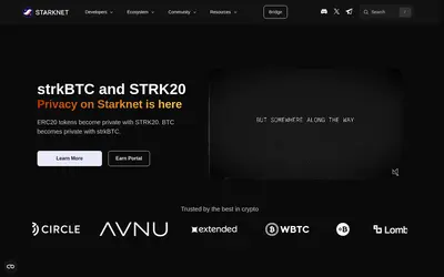 Website screenshot of StarkNet (2026-04-25)