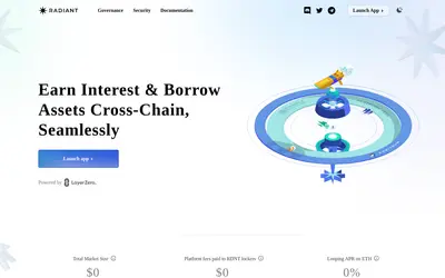 Website screenshot of Radiant Capital (2026-05-21)