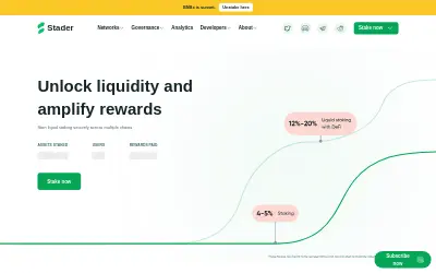 Website screenshot of Stader NearX (2026-06-23)