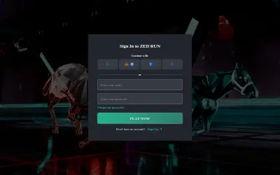 Website screenshot of ZED RUN (2026-05-31)
