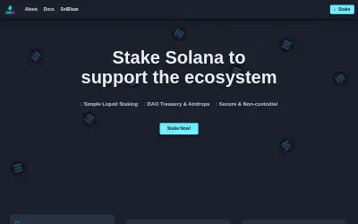 Website screenshot of BlazeStake Staked SOL (2026-05-24)