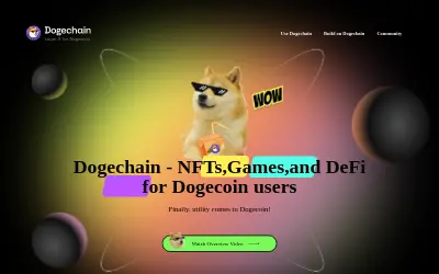 Website screenshot of Dogechain (2026-05-24)