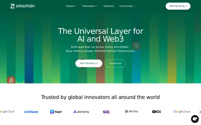Website screenshot of ZetaChain (2026-05-22)