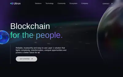 Website screenshot of ULTRON (2026-05-20)