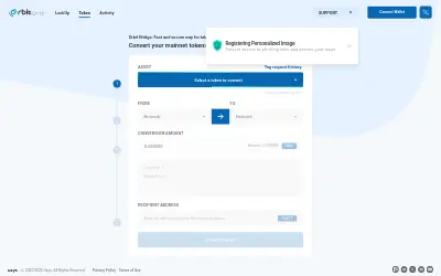 Website screenshot of Orbit Bridge Klaytn Ripple (2026-05-24)