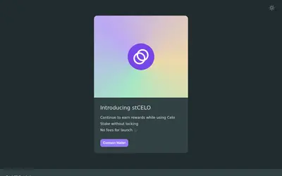 Website screenshot of Staked Celo (2026-04-25)