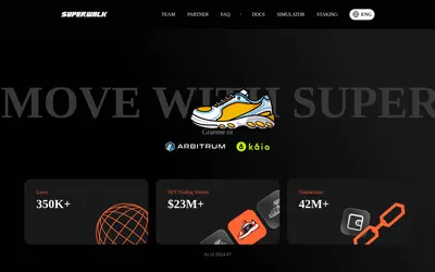 Website screenshot of SuperWalk (2026-05-20)