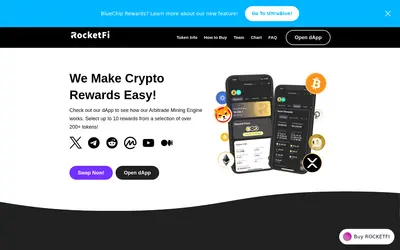 Website screenshot of RocketFi (2026-05-22)