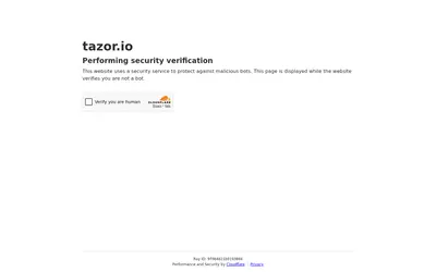 Website screenshot of Tazor (2026-04-23)