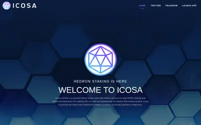 Website screenshot of Icosa (2026-05-22)