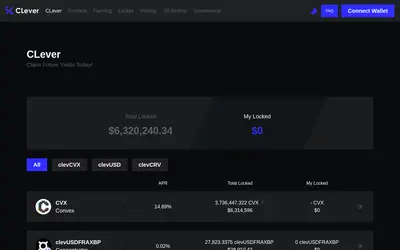 Website screenshot of CLever CVX (2026-05-21)