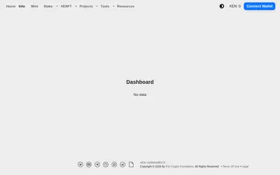 Website screenshot of XEN Crypto (2026-05-22)