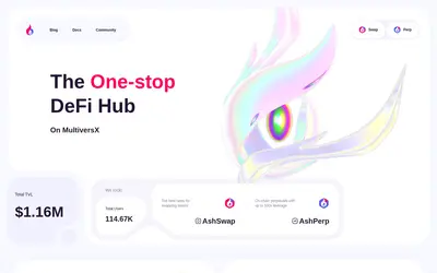 Website screenshot of AshSwap (2026-05-20)