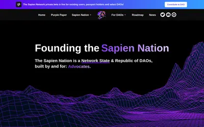 Website screenshot of Sapien (2026-05-22)