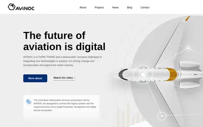 Website screenshot of AVINOC (2026-05-21)