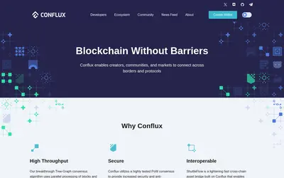 Website screenshot of BSC Conflux (2026-04-25)