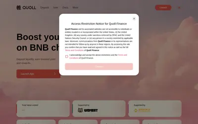 Website screenshot of Quoll Finance (2026-04-25)