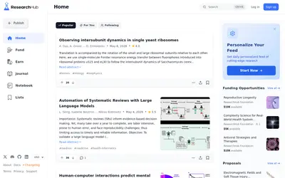 Website screenshot of ResearchCoin (2026-05-20)