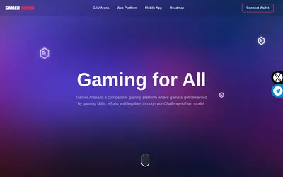 Website screenshot of Gamer Arena (2026-04-26)