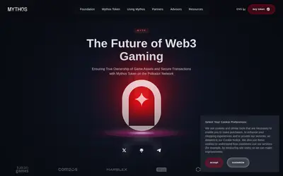 Website screenshot of Mythos (2026-05-22)