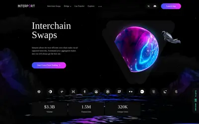Website screenshot of Interport Token (2026-05-20)