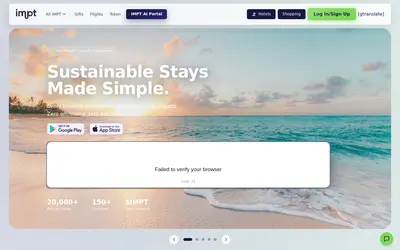 Website screenshot of IMPT (2026-04-22)