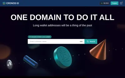 Website screenshot of Cronos ID (2026-05-21)