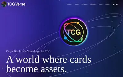 Website screenshot of TCG Verse (2026-05-22)