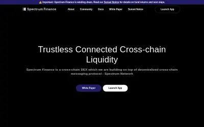 Website screenshot of Spectrum Finance (2026-05-25)